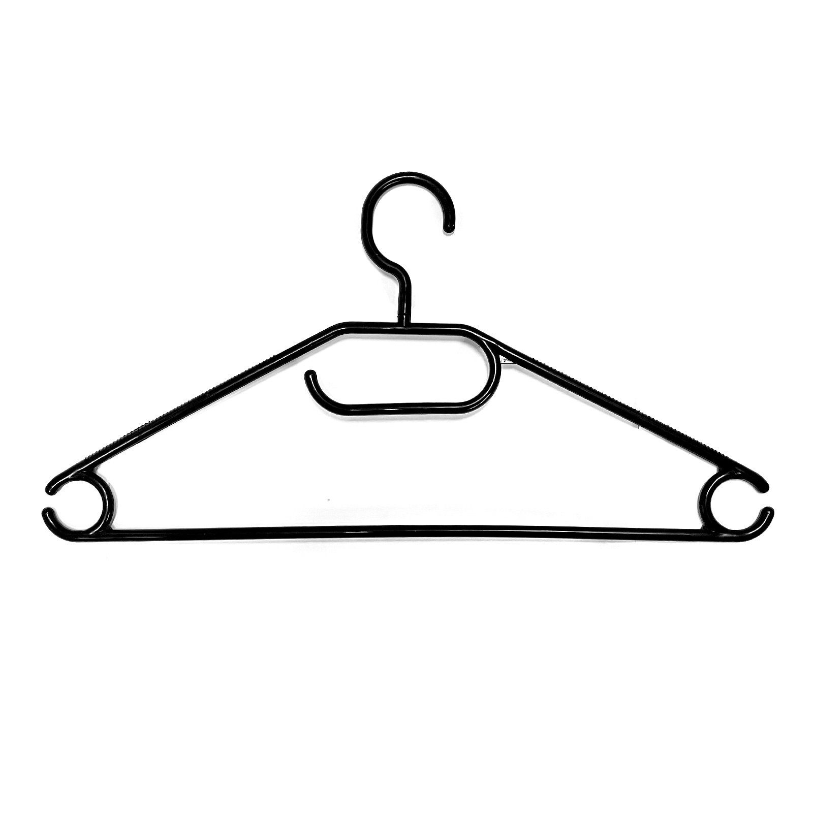Drehbar Wäschebügel Kleiderbügel mit Antirutschrillen Bügel, Garderobenbügel (10-tlg), Kunststoff Kleider Schwarz HAC24