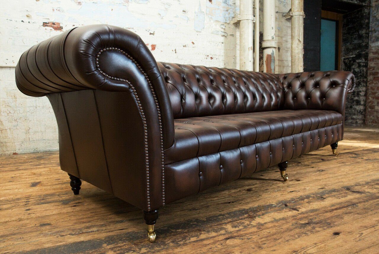JVmoebel Chesterfield-Sofa, Chesterfield Sitzer 265 Couch Design Sofa 4 cm Sofa
