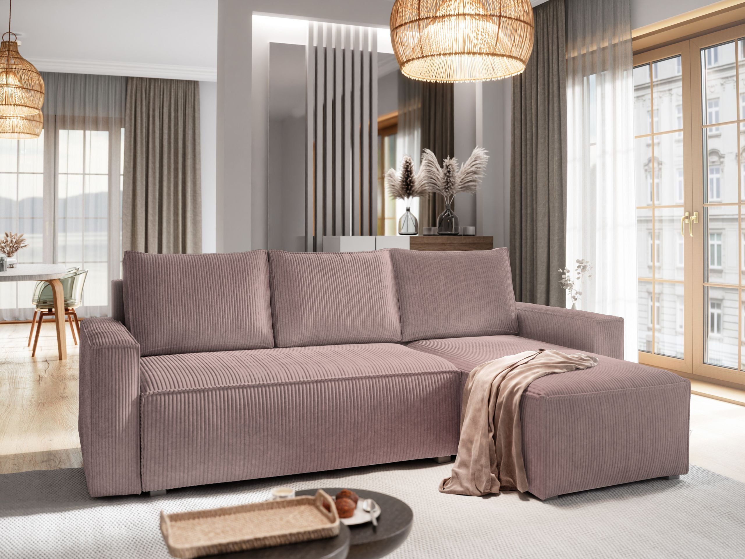 Masseno Ecksofa POTARO mit Schlaffunktion L-Form, günstig online kaufen