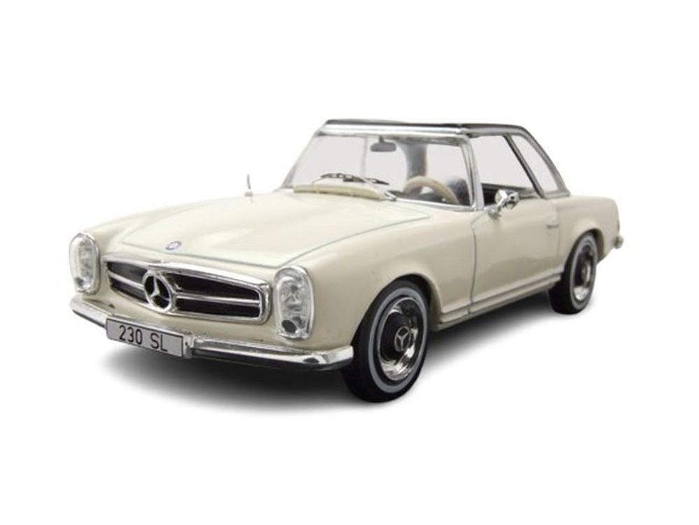 ixo Models Modellauto Mercedes 230 SL W113 Pagode Hardtop 1964 beige schwarz, Maßstab 1:43