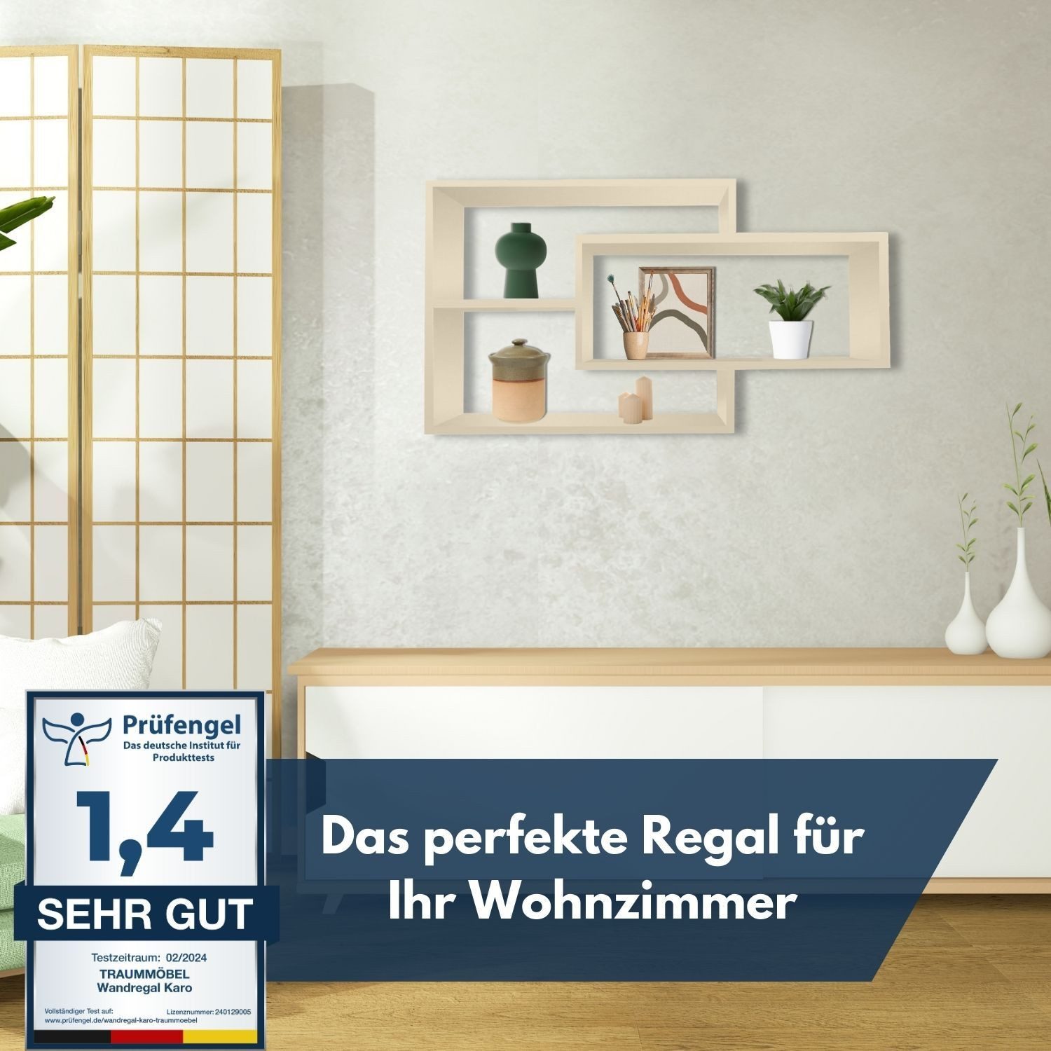 TRAUMMÖBEL Wandregal KARO, Modernes Schweberegal großes günstig online kaufen
