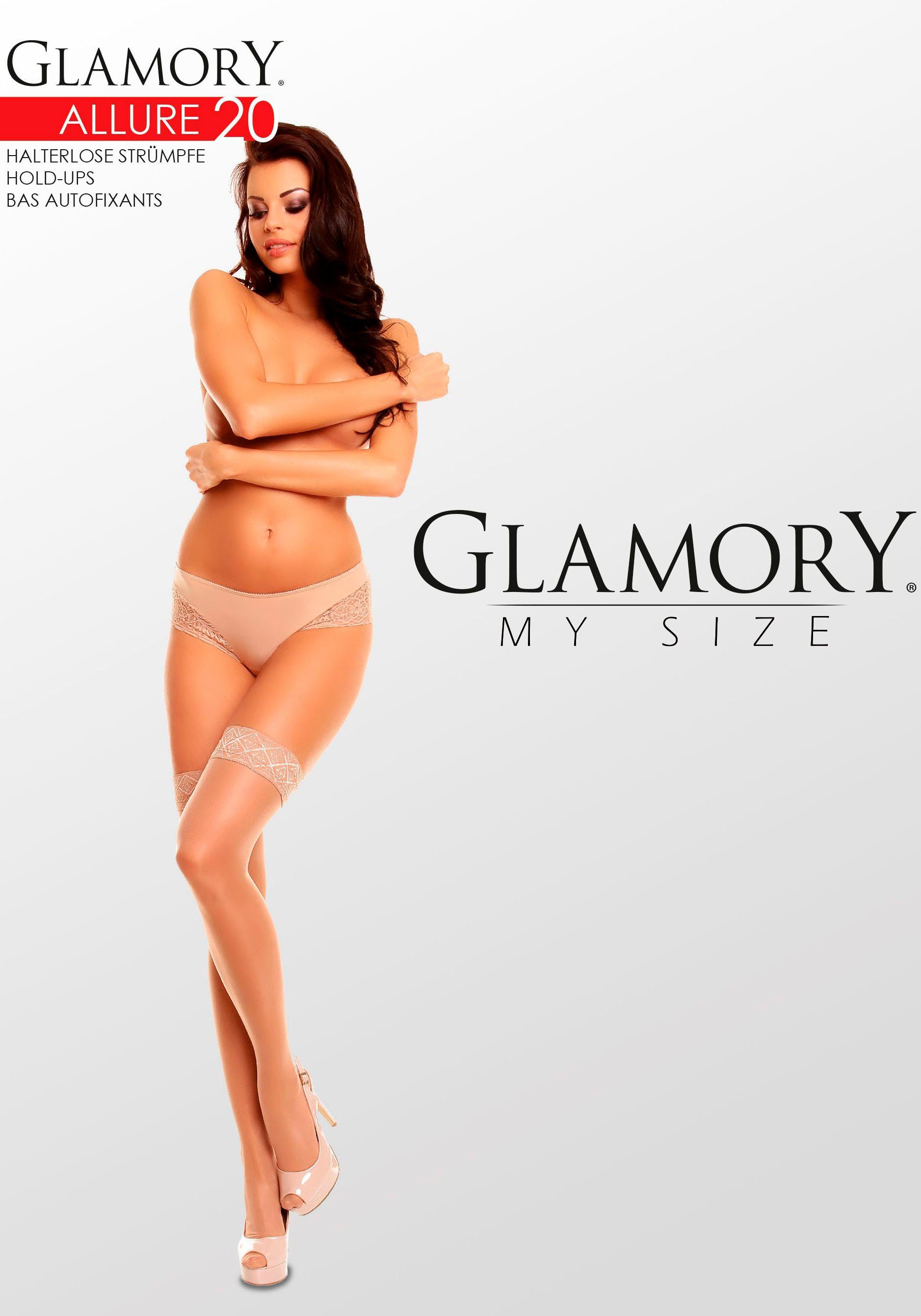 GLAMORY Halterlose Feinstrümpfe Allure bis Größe 60/62, Plus Size