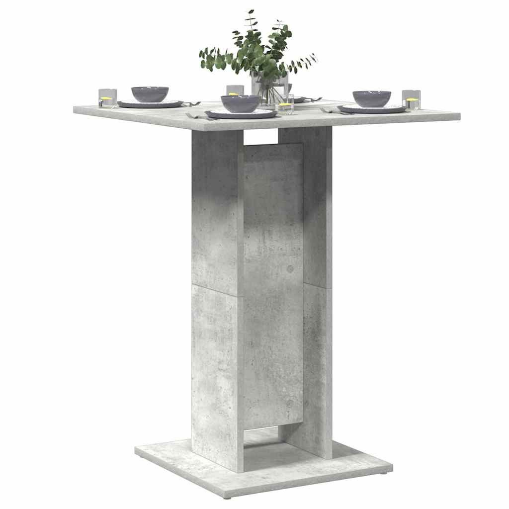 furnicato Bistrotisch Betongrau 60 x 60 x 75 cm aus Holzwerkstoff (1-St), Stabiler Esstisch mit einfacher Reinigung für Ihr Zuhause