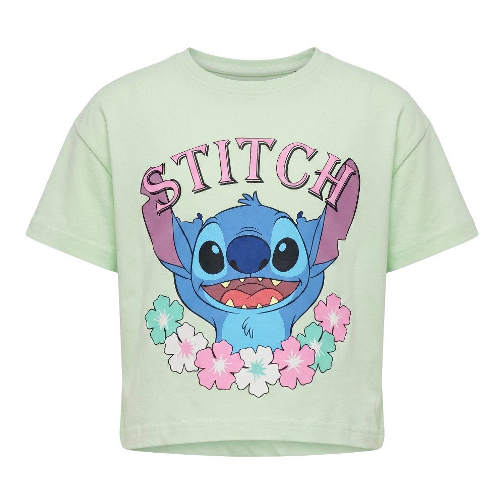 Disney Print-Shirt Disney Stitch Kinder Mädchen T-Shirt Kurzarm Shirt (1-tlg) Gr. 98 bis 128 - 100% Baumwolle