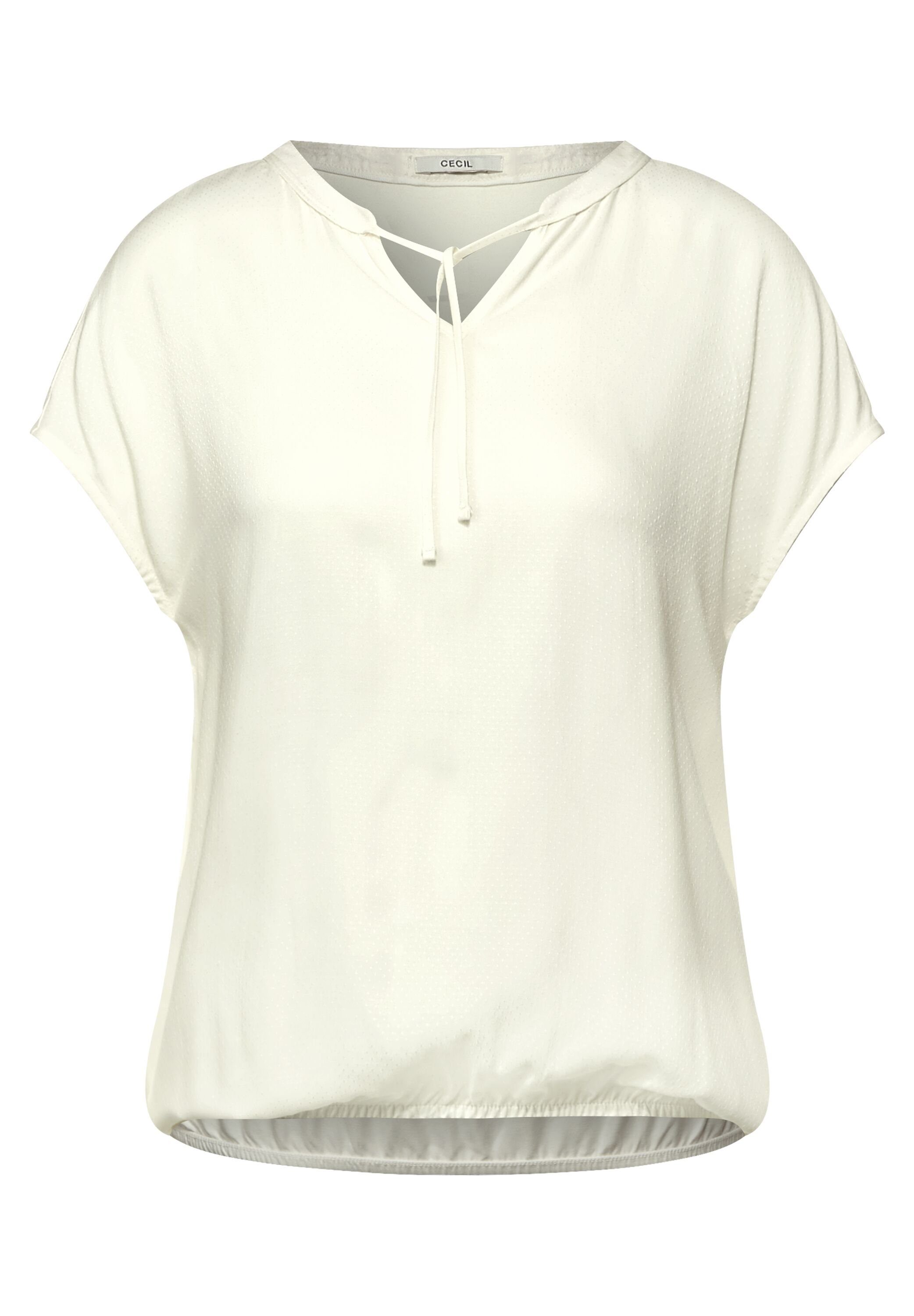 Damen Shirts Cecil Kurzarmbluse aus softem Materialmix