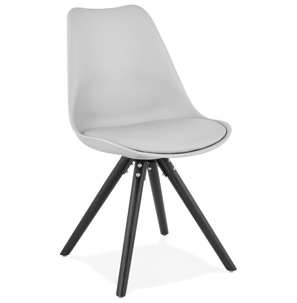 KADIMA DESIGN Esszimmerstuhl Stuhl ARTEMIS Kunstleder Grau (grey,black) x 48