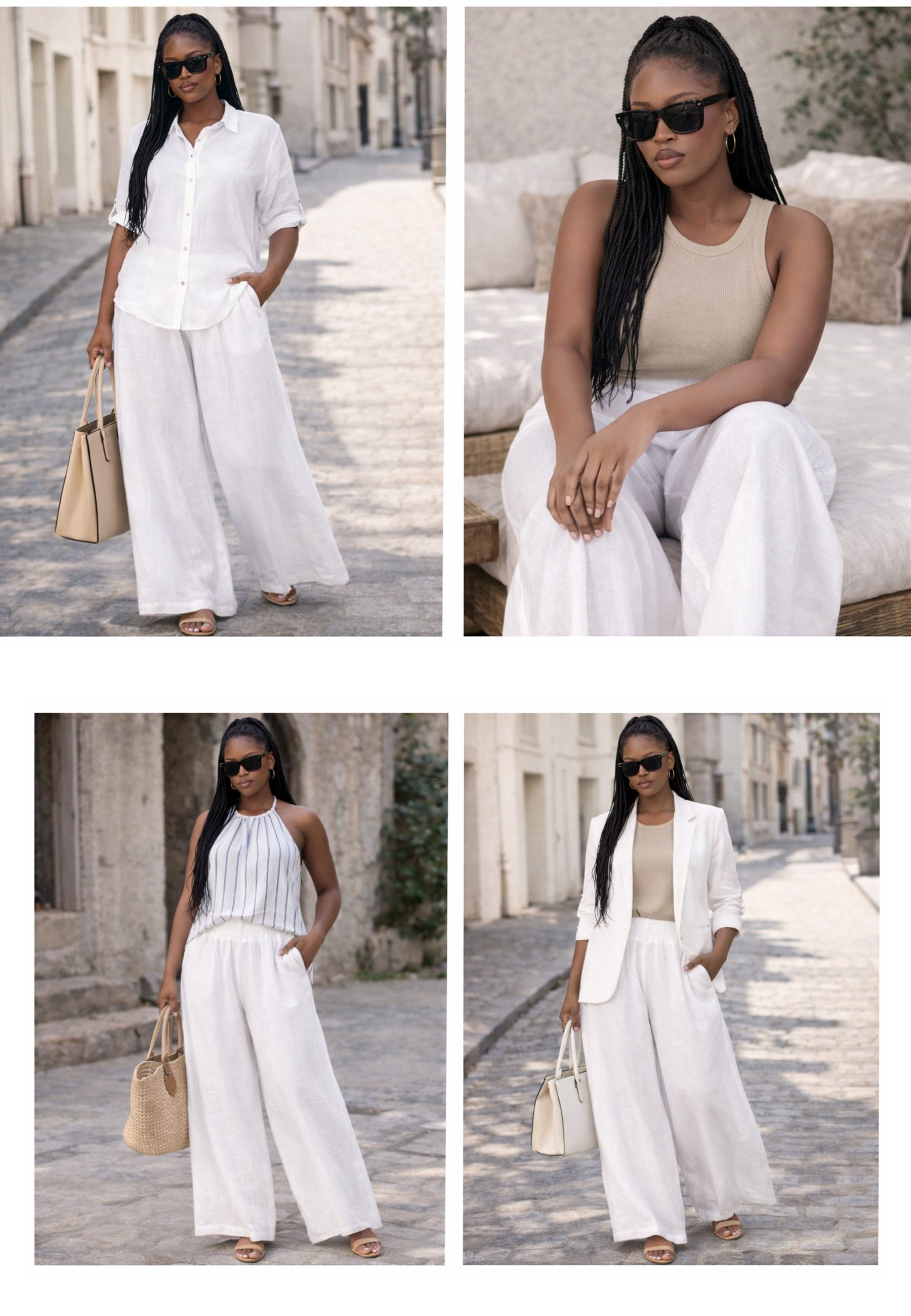 YC Fashion & Style Leinenhose mit hohem Smokbund – bequem & stylisch aus Leinen Basic