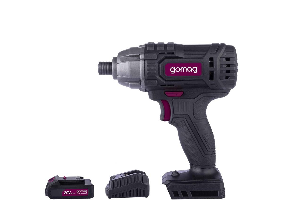 Gomag Akku-Schlagschrauber GO-SCS180 2,0Ah Starterkit, 2800 U/min, 180 Nm, (Set, 3-tlg)