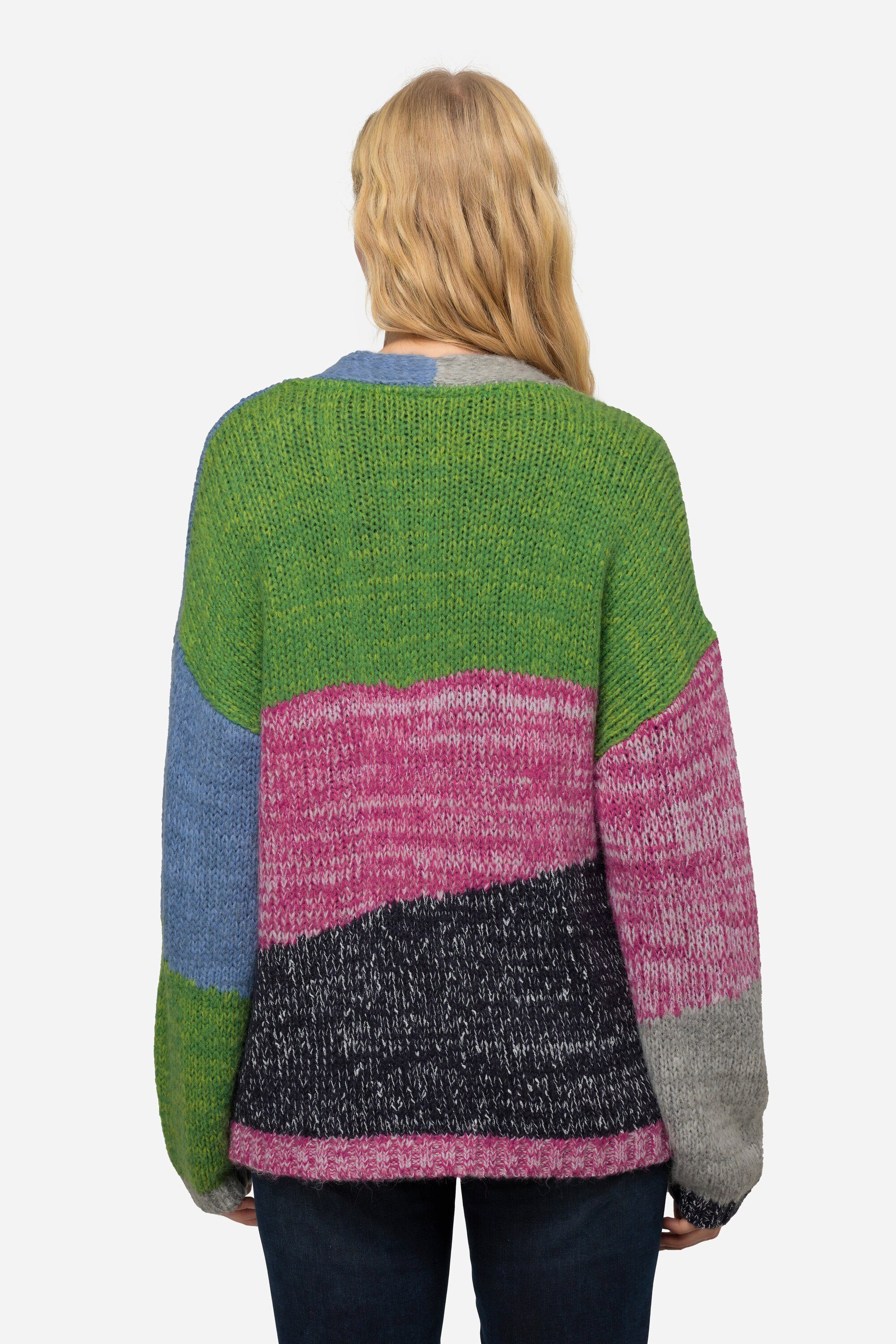 Laurasøn Strickjacke Strickjacke Colorblocking
