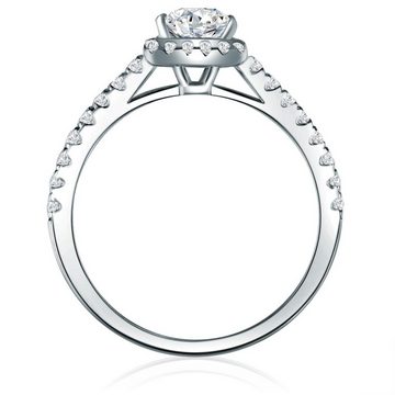 Trilani Silberring Verlobungsring aus 925 Sterling Silber, mit Zirkonia für Frauen