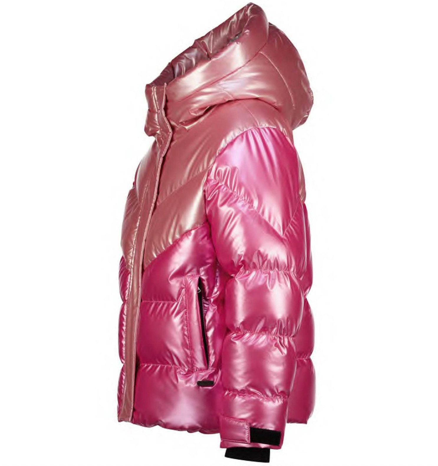 Vingino Winterjacke Vingino Mädchen Steppjacke mit Kapuze, glänzend, warm gefüttert, pink