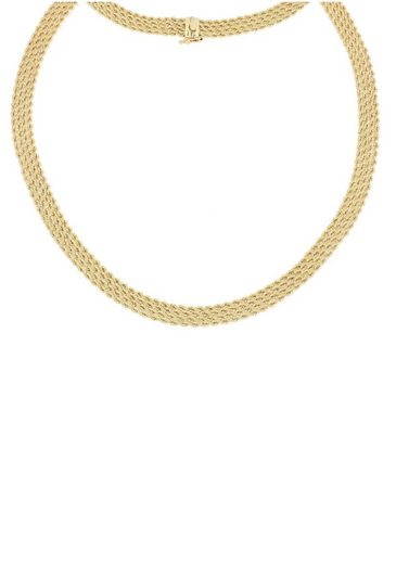 Firetti Goldkette »Kordelkette, 7,7 mm, glänzend, diamantiert, 4-rhg.«