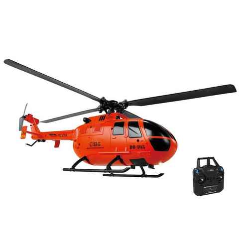 efaso RC-Helikopter C186 RC Hubschrauber BO-105 - Helikopter mit LED Beleuchtung, / 6-Achsen-Gyroskop / Auto.Start/Landung / Höhe-Halte-Funktion