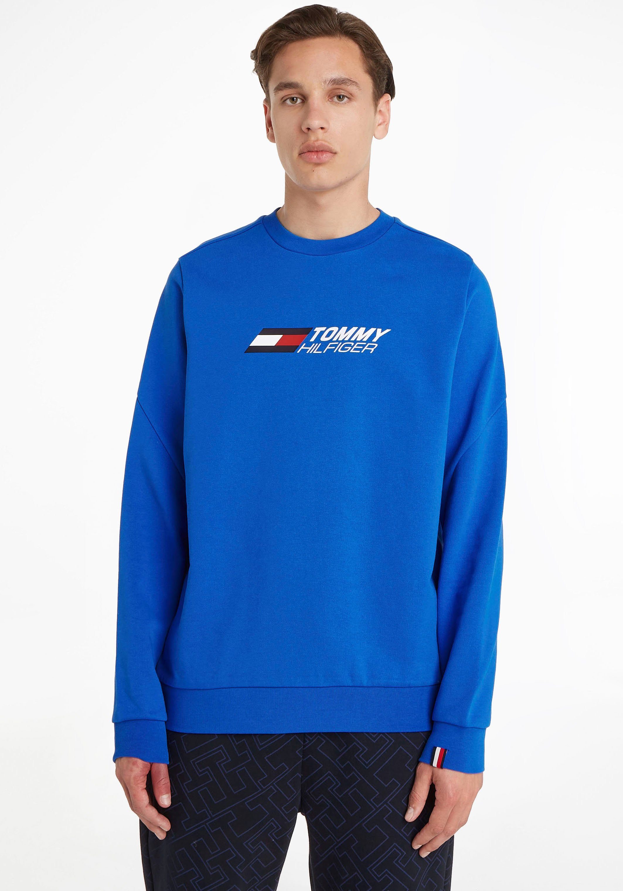 CREW Sport ESSENTIALS blau Hilfiger Tommy Sweater
