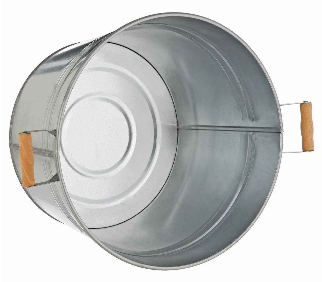 Thumbnail - Dehner Blumentopf Pflanzkübel, Ø 36 cm, Höhe 25 cm, verzinkt, silber