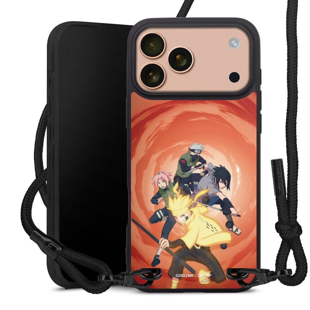 DeinDesign Handyhülle Naruto Shippuden Sasuke Sakura Naruto Team 7, Apple iPhone 17 Pro Max Premium Handykette Hülle mit Band