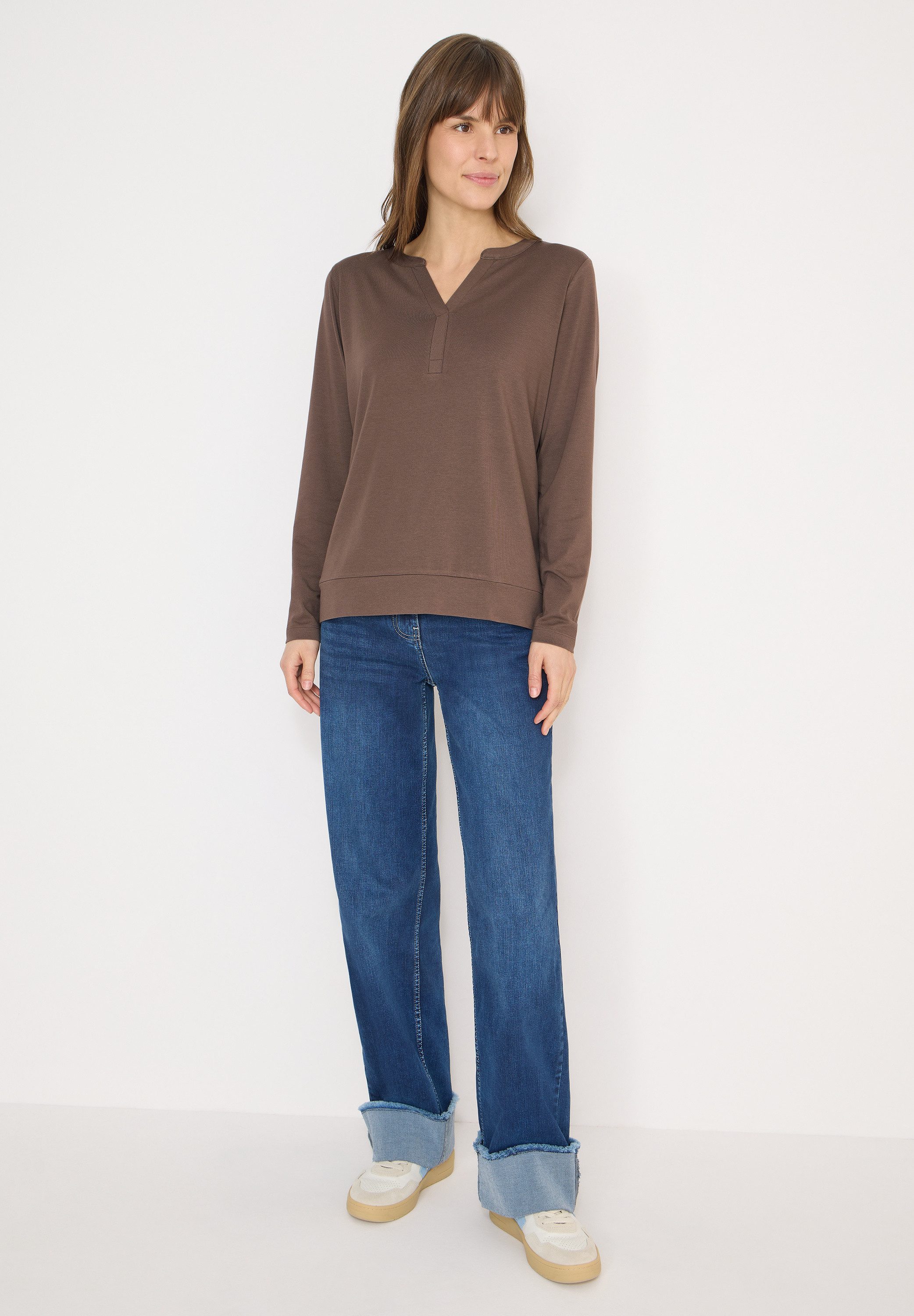 CECIL Langarmshirt im Tunika-Style