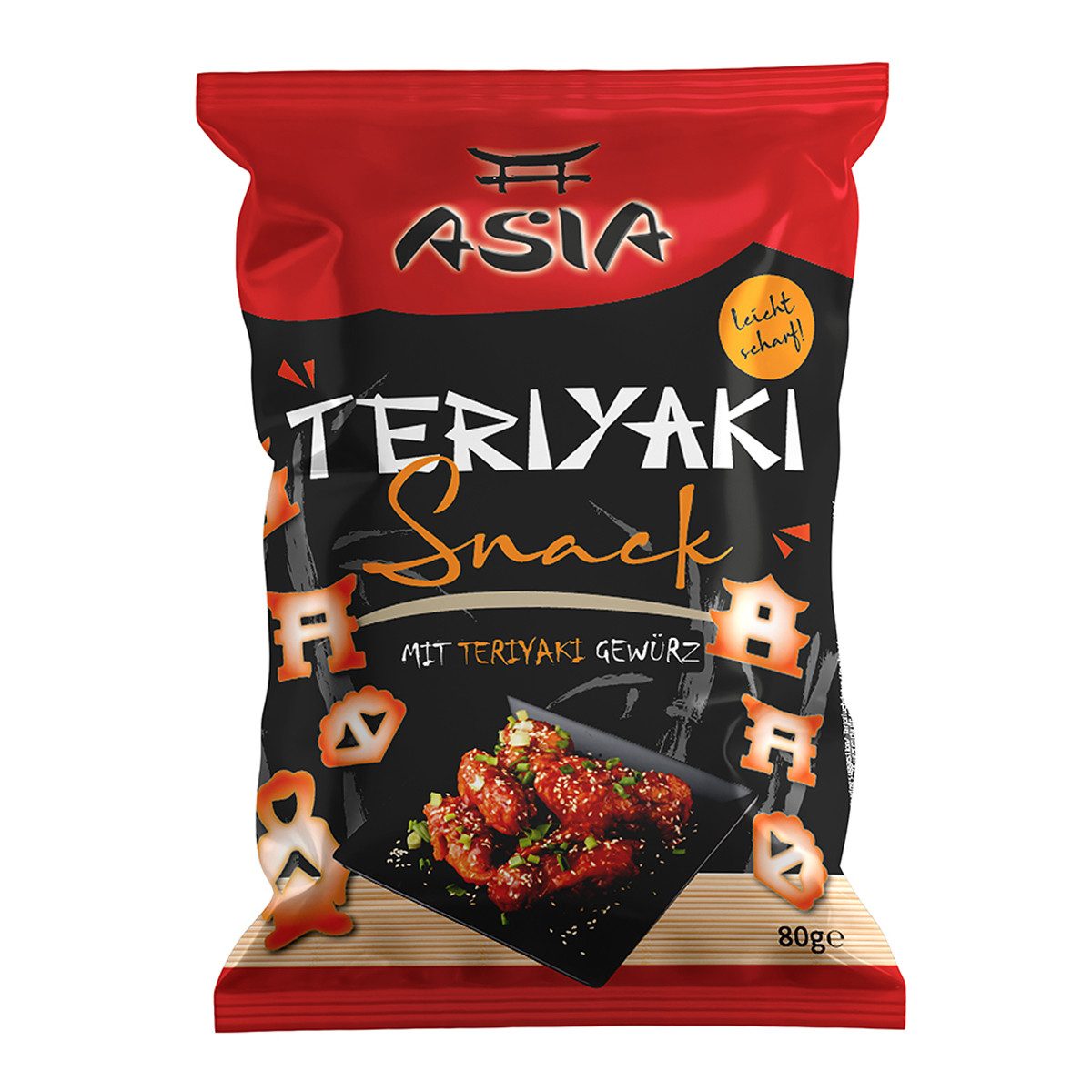 XOX Knabberei, XOX knuspriger und herzhafter Asia Teriyaki Maissnack aus Japan 80g