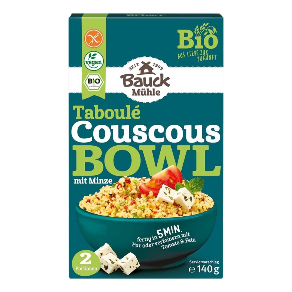 Bauck Mühle Mehl Couscous Bowl - Taboulé glutenfrei 140g