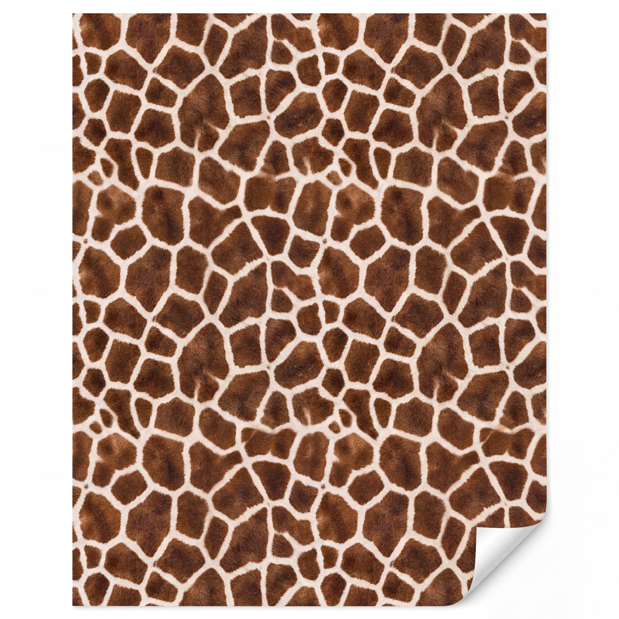 OnlyWow Fototapete Giraffe - Mantel - Klassisch - Braun, Matt, bedruckt, Wandtapete, Schlafzimmer, Modern, Wanddekoration 220x260cm