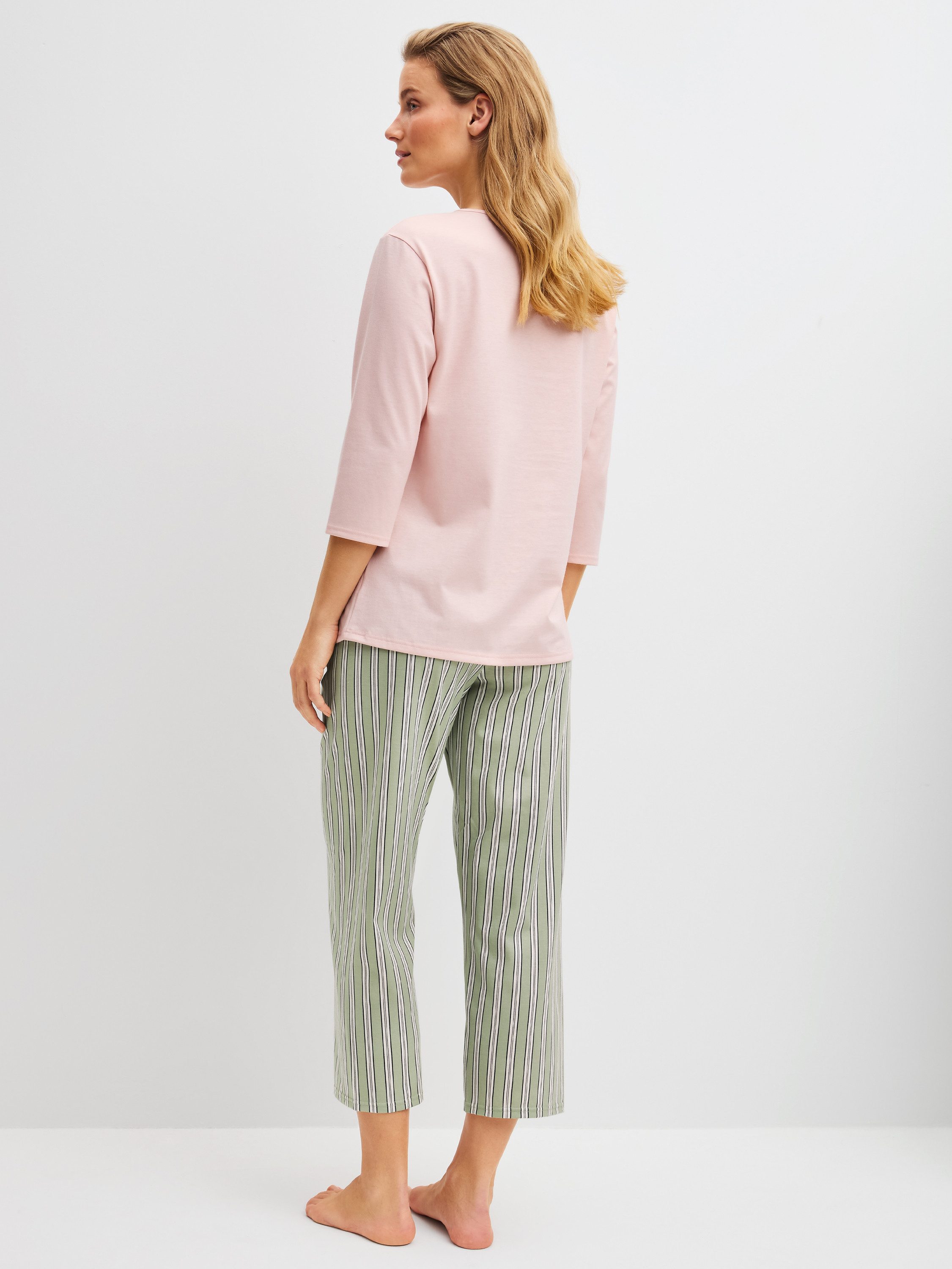 CALIDA Capri-Pyjama EDITION 85 Damen (2 tlg) 100% Baumwolle, atmungsaktiv, hautfreundlich, pflegeleicht