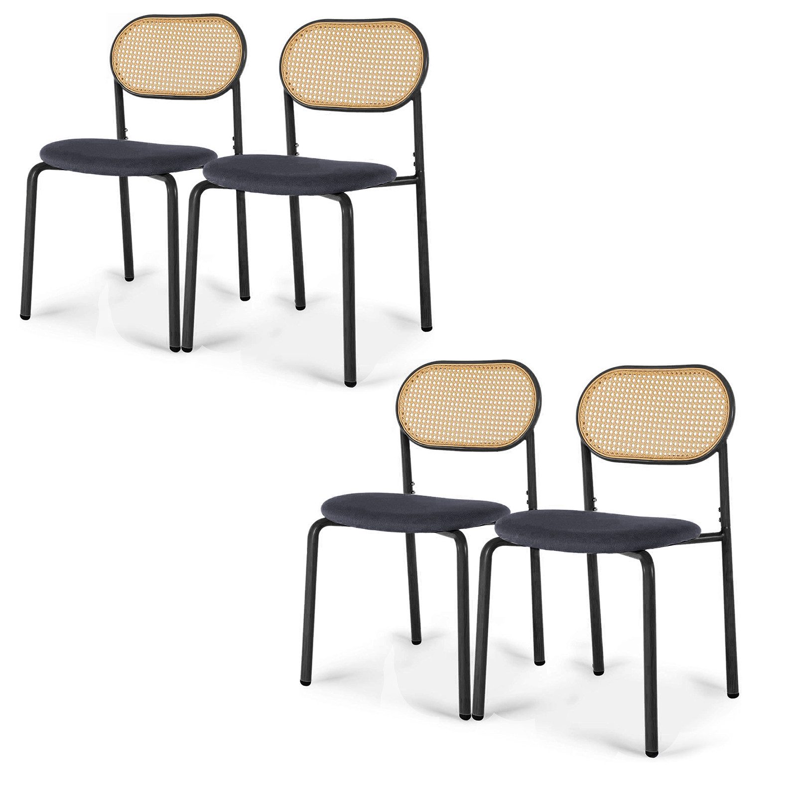 FUROKOY Stuhl Esszimmerstuhl Rattanstuhl Küchenstühle mit günstig online kaufen