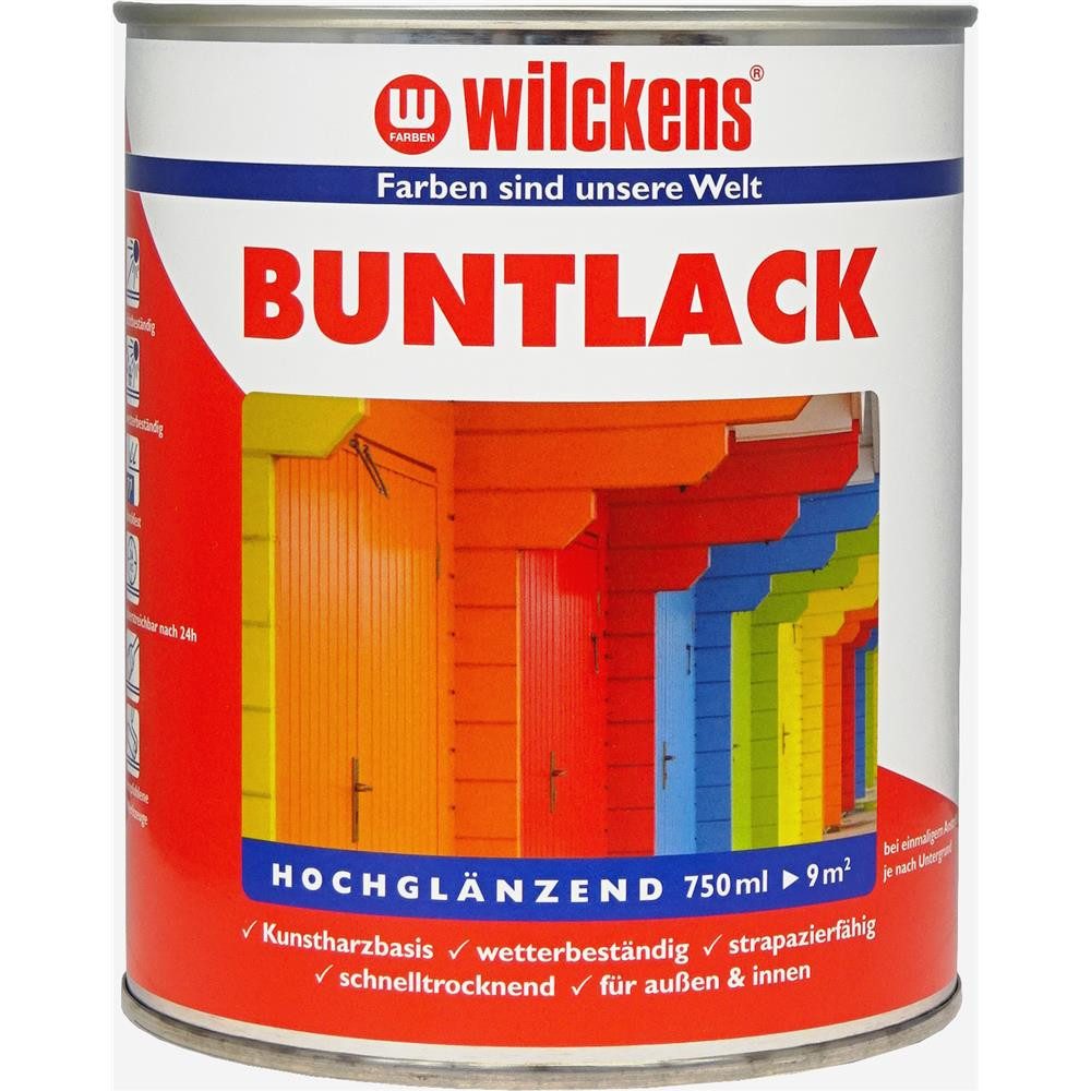 Wilckens Farben Kunstharzlack Buntlack, hochglänzend, Lichtgrau RAL 7035, 750 ml