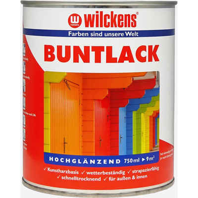 Wilckens Farben Kunstharzlack Buntlack, hochglänzend, Enzianblau RAL 5010, 750 ml