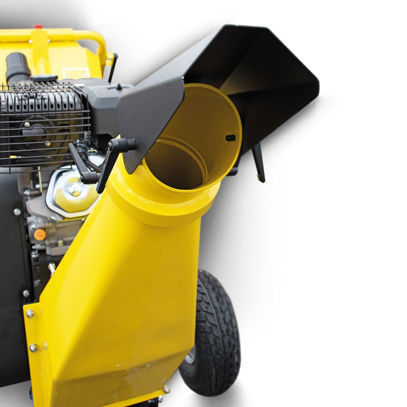 BAMATO Häcksler HACK-120, 15 cm max. Astdurchmesser, (1-St), E-Start, Luftbereifung, Holzhäcksler, 9kW Häcksler