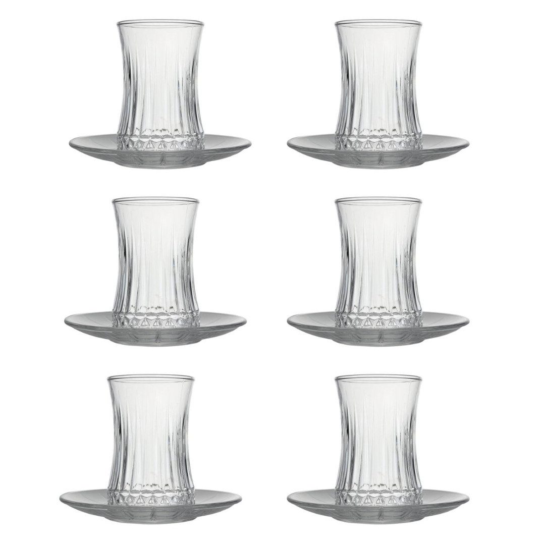 Pasabahce Gläser-Set Elysia Teegläser-Set, 12-tlg., Glas, ideal für Zuhause & Gastronomie, 12tlg. Set, 170ml