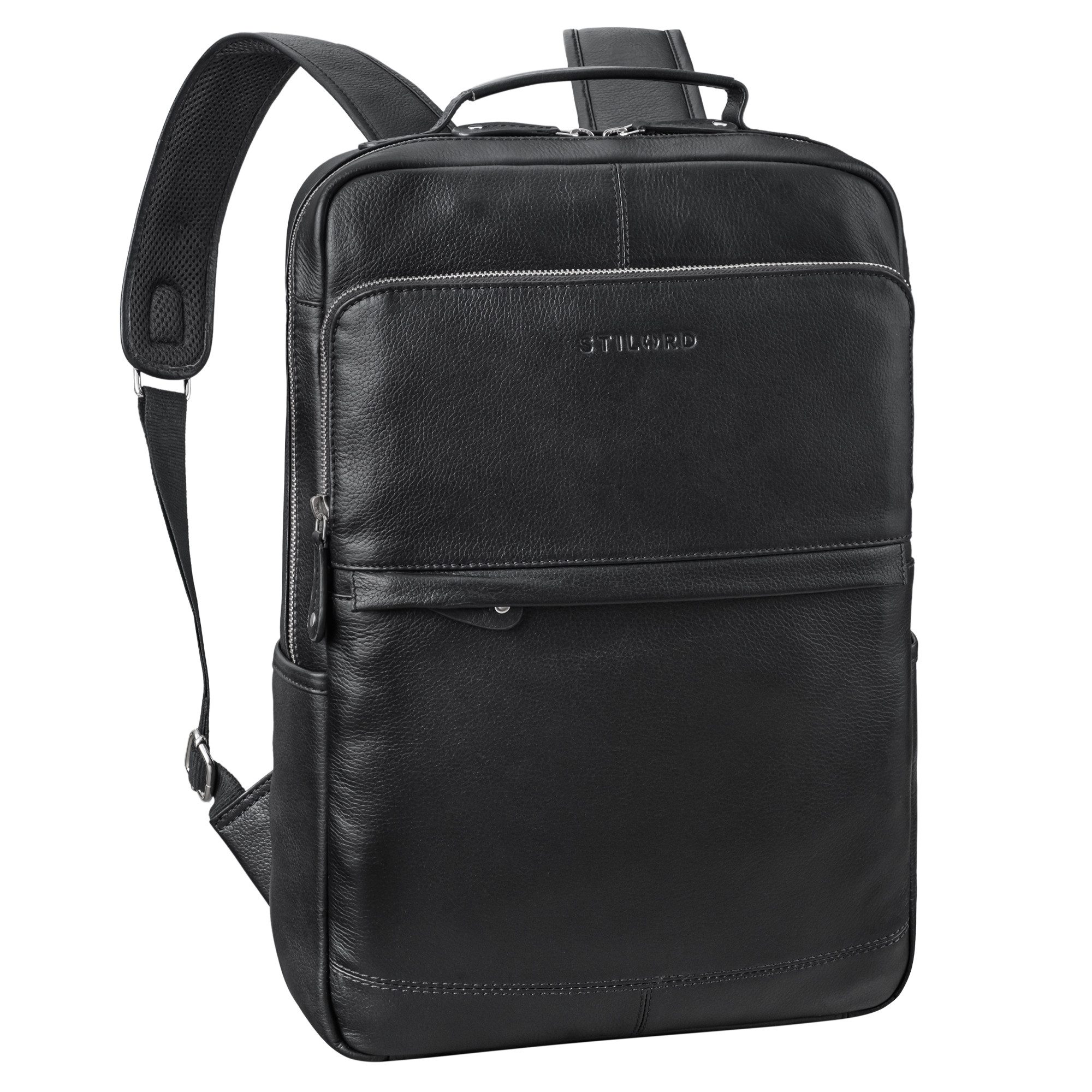 Leder Rucksack Mit Laptopfach 17 Zoll STILORD Notebook-Rucksack