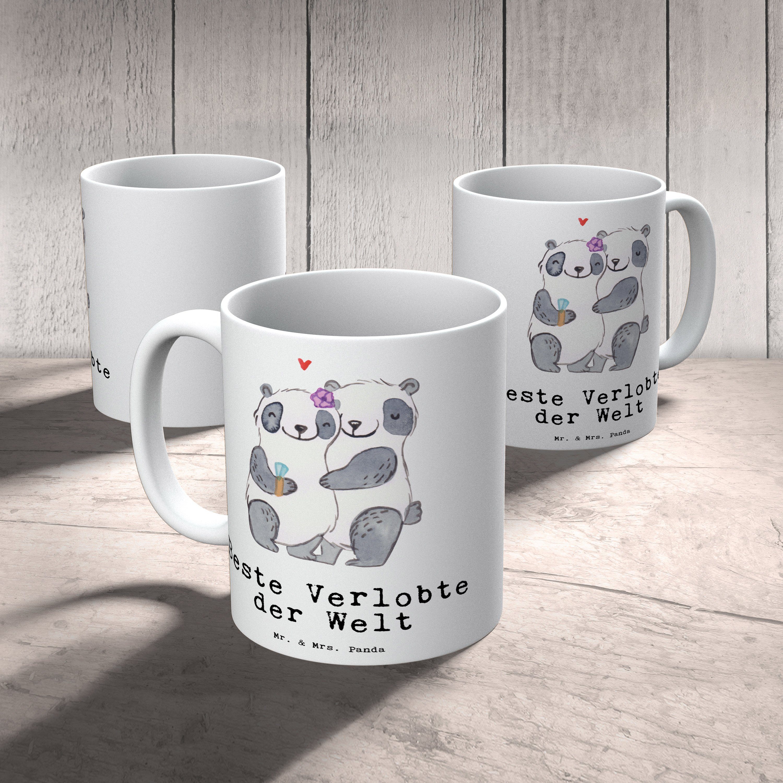 Mr. & Mrs. Panda Tasse Kaffeebecher, Hochzeit, Geschenktipp, Bedanken, Geburtstag, Beste Weiß Tee, Becher, Büro, Keramik - Panda der Verlobte Welt Freundin, Geschenk, - Geschenkidee