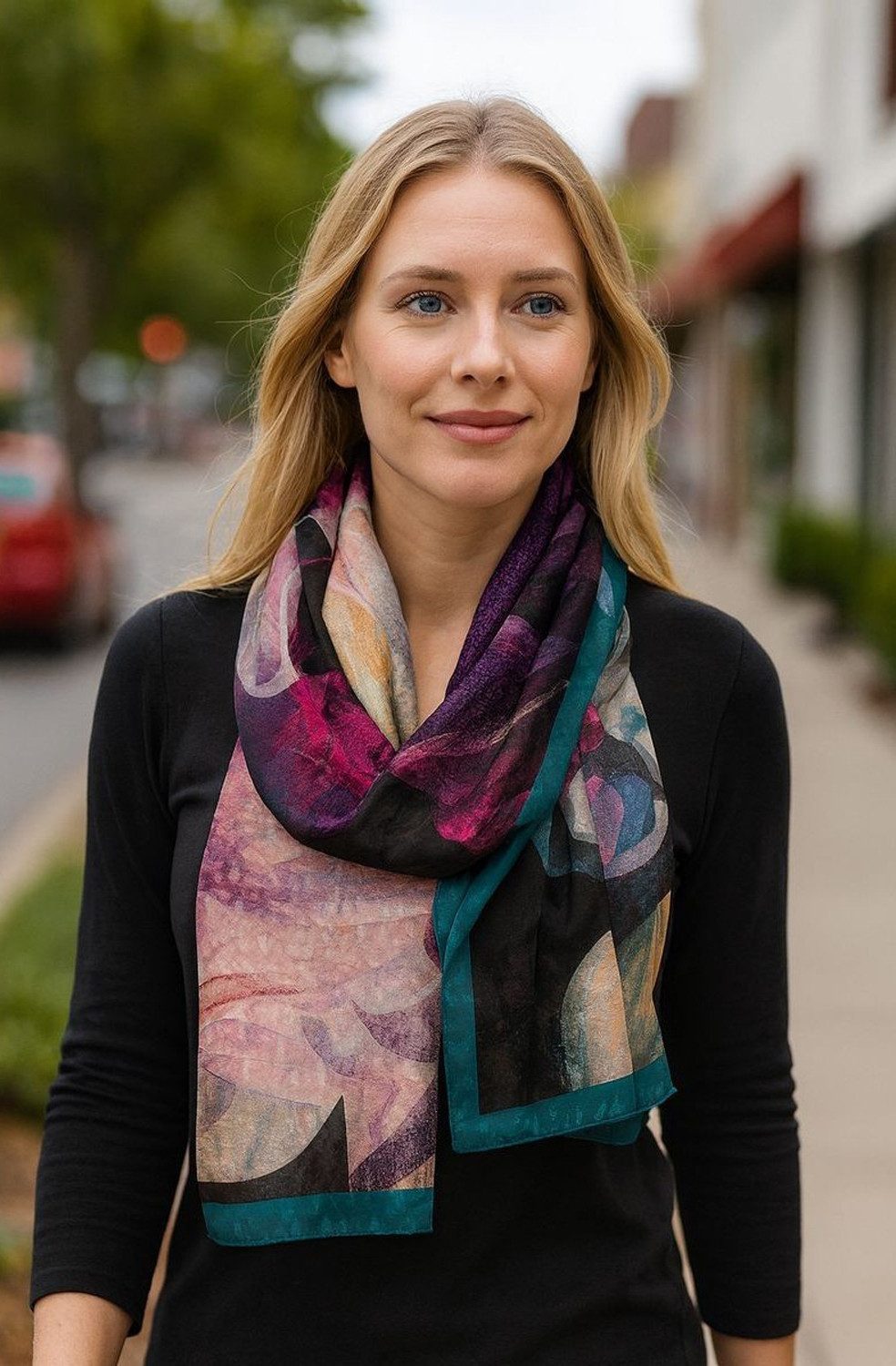 chic4home Schal Color Flow, (1-St. 1-teilig), sommerlicher Damen Schal mit günstig online kaufen