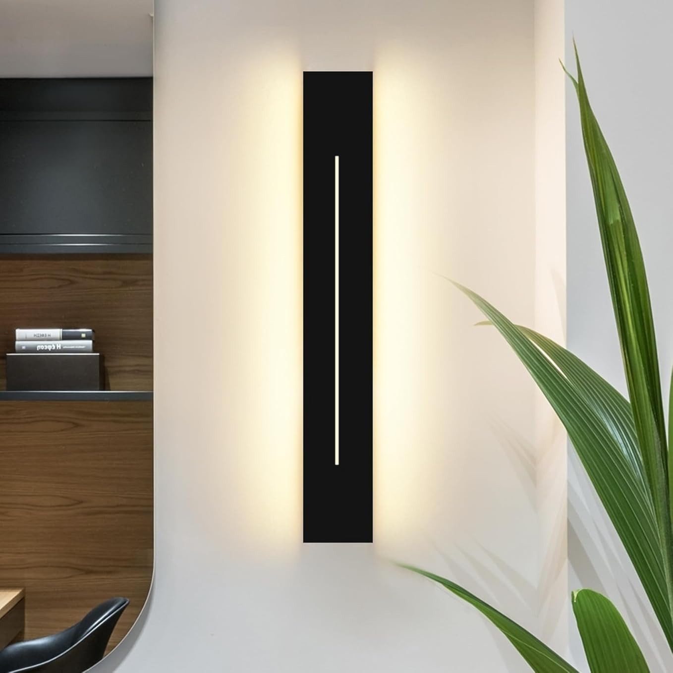 Nettlife Wandleuchte LED Wandleuchte 30cm Schwarz warmweiß schlanke, LED fe günstig online kaufen