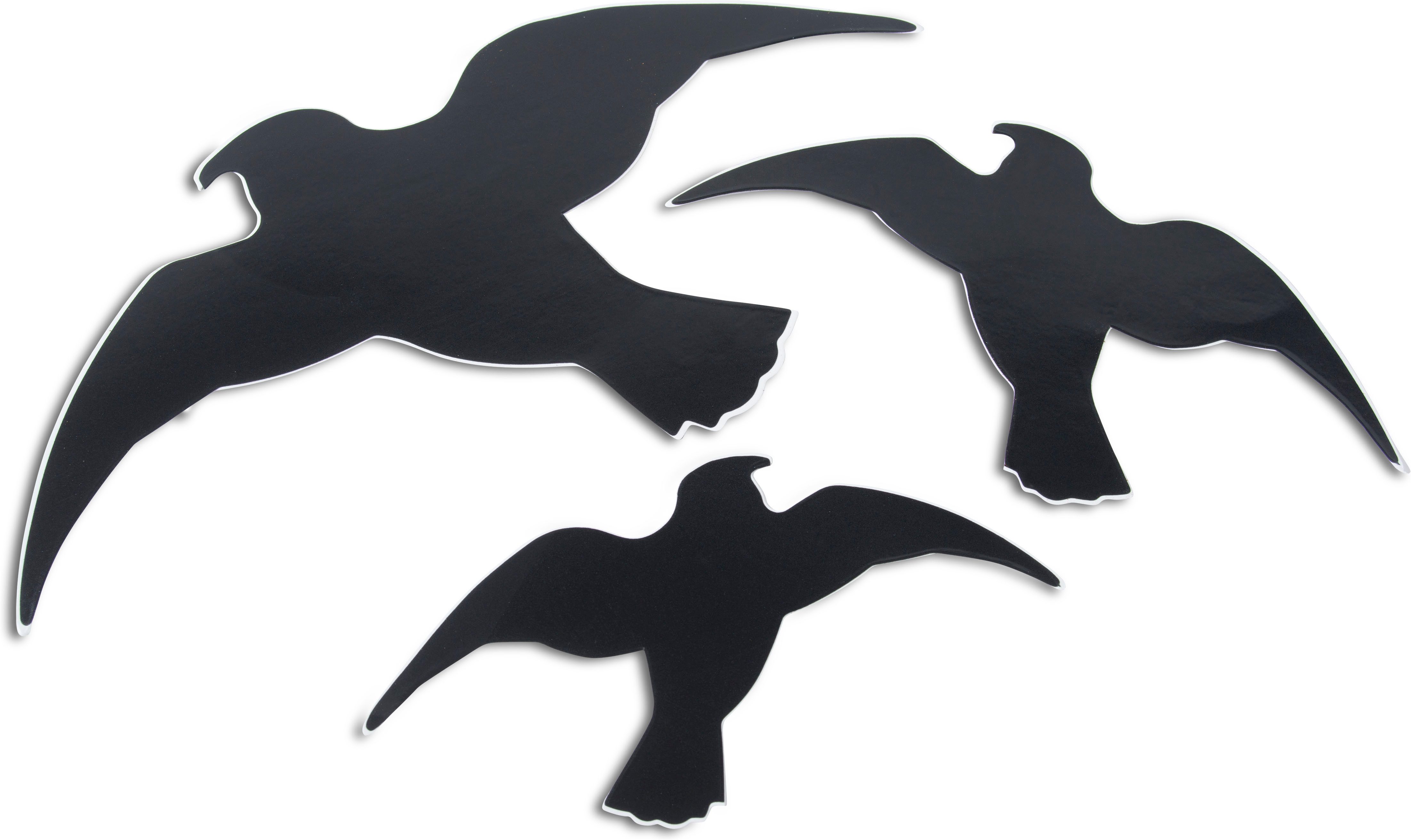 Windhager Vogelattrappe Vogel Silhouetten 3 Stk., selbstklebend, (Set, 3-St), Vogelabwehr für drinnen und draußen, schwarz