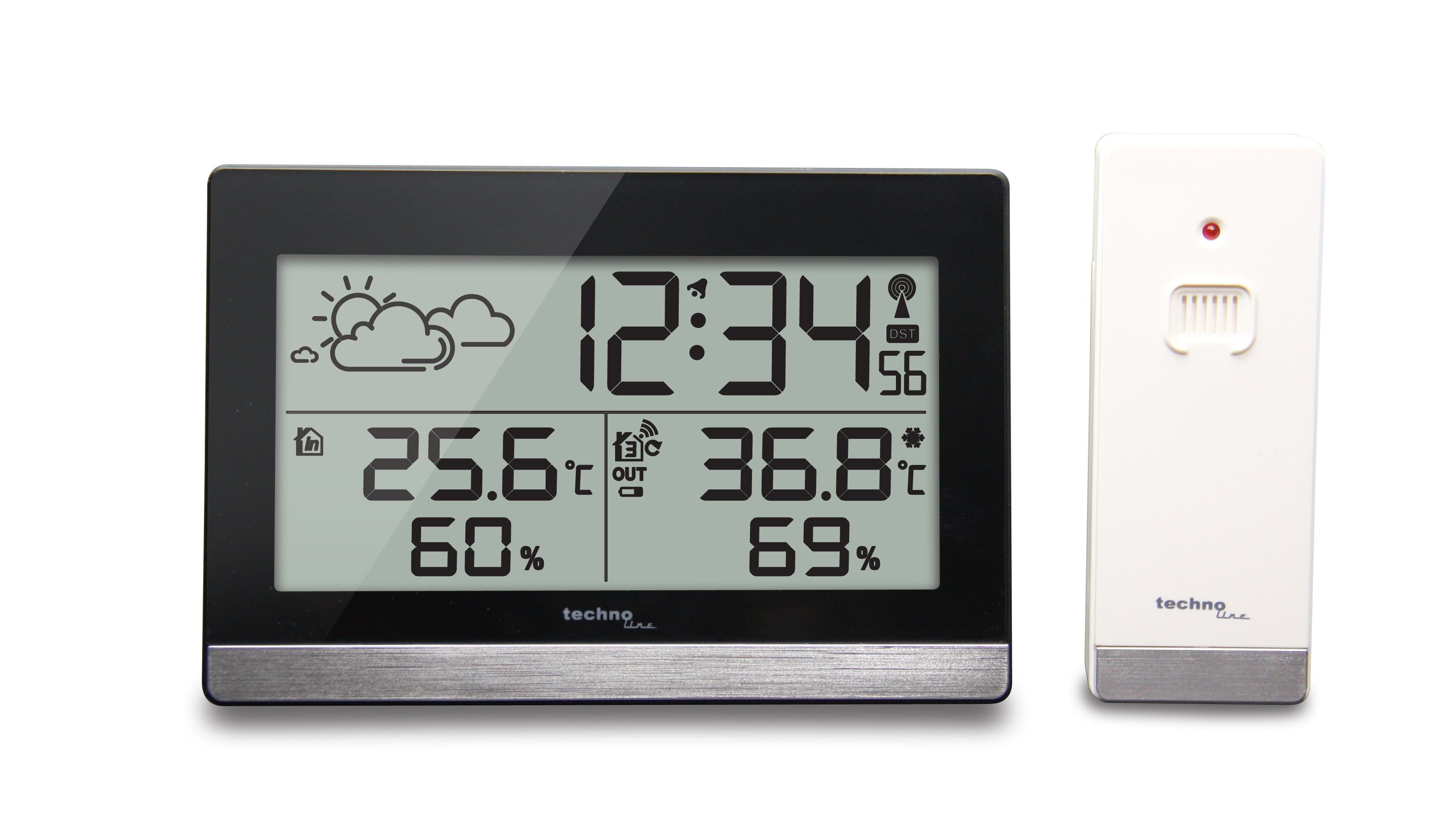 technoline WS 9255 Wetterstation (inklusive Außensender, mit übersichtlicher Anzeige)