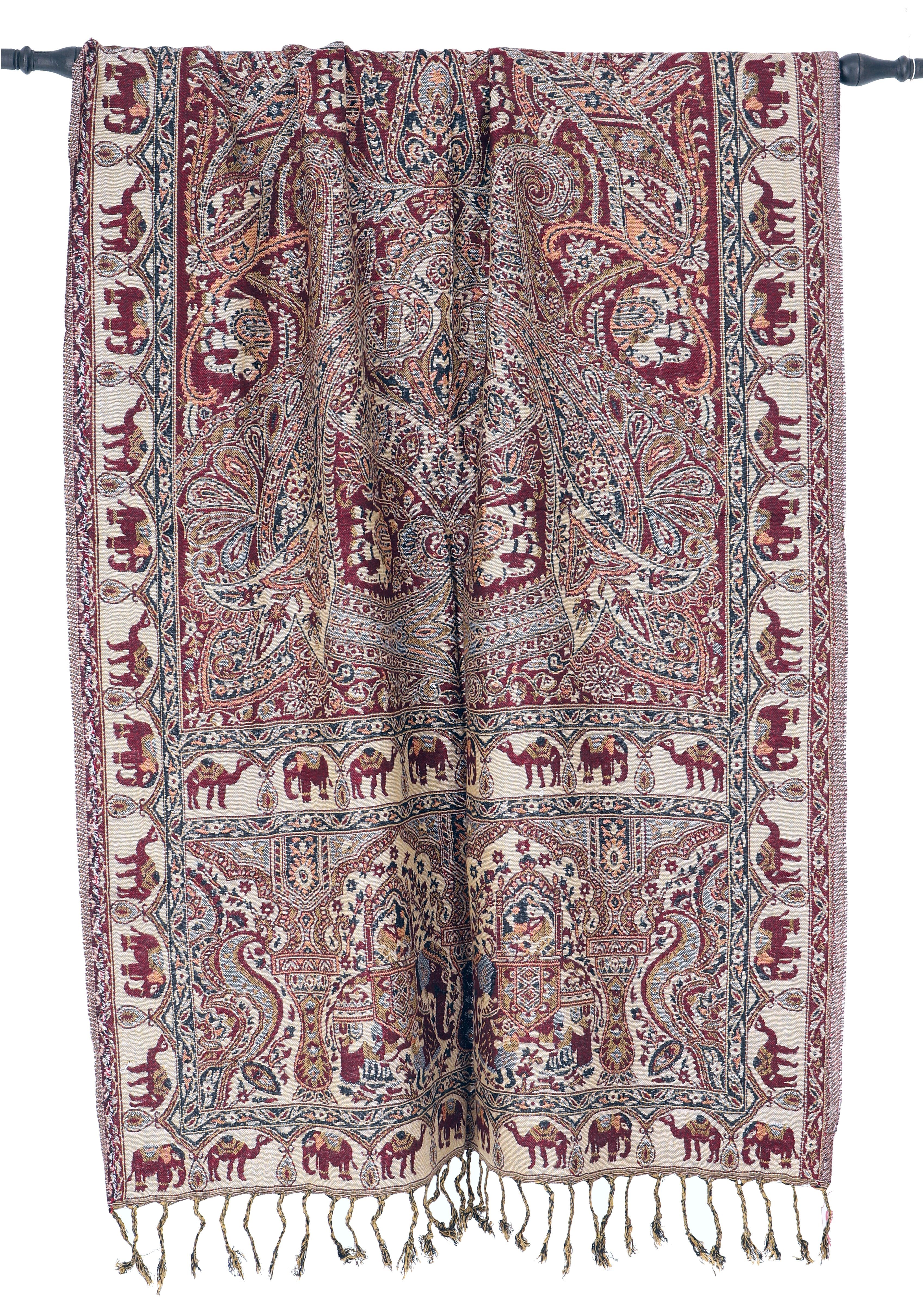 Guru-Shop Halstuch Indischer Schal, Schultertuch, Boho Stola mit..