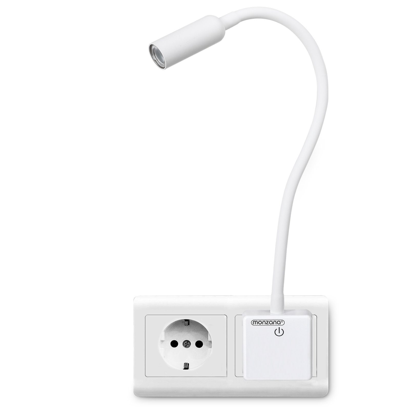 monzana Schreibtischlampe, Wandlicht Svetloba, LED Steckerlampe 46,5cm Steckdosenlampe Steckerleuchte 5000K