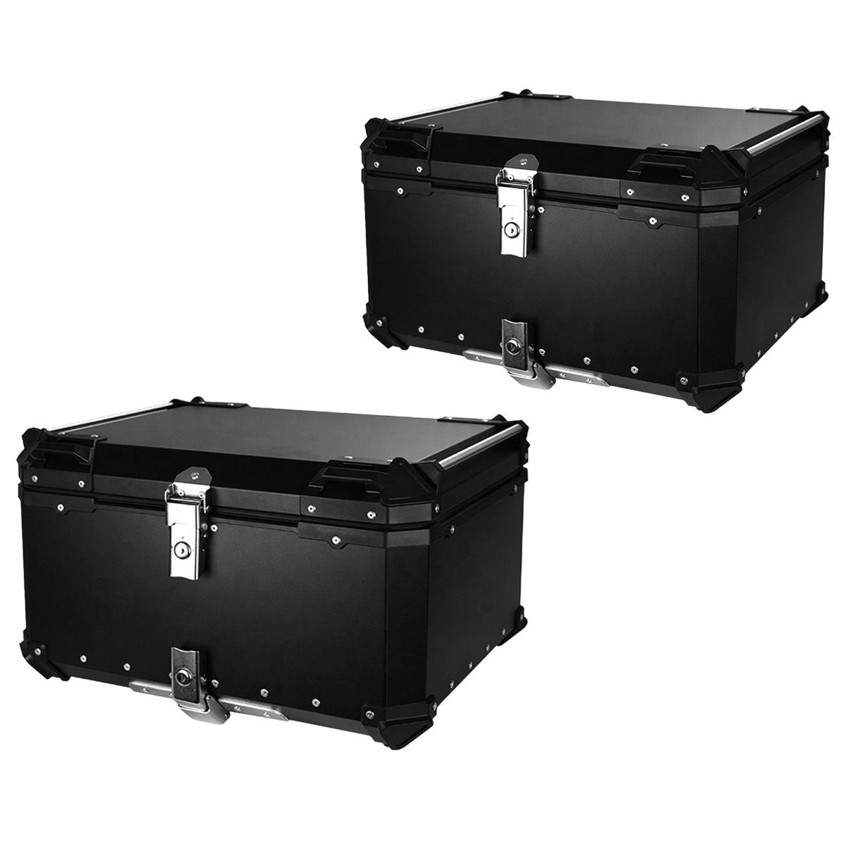 Bagtecs Reisetasche 2x Motorrad Alu Top Case # XB100 Aluminium Universal 100 Liter schwarz