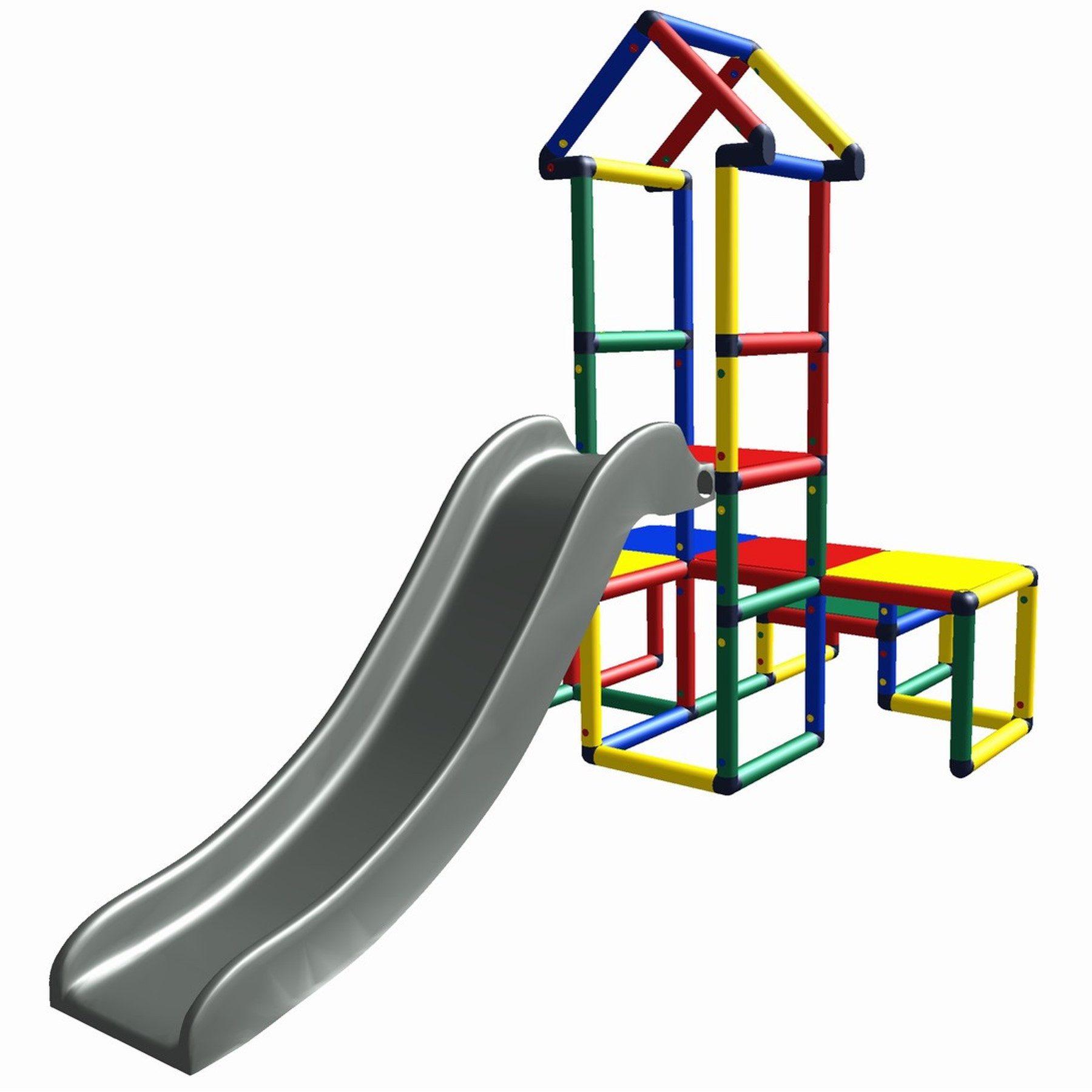 move and stic Ali Rutschenturm bunt Konstruktions-Spielset, In- und Outdoor