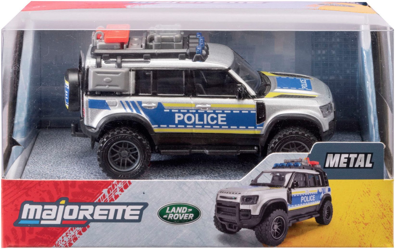 majORETTE Spielzeug-Auto Land Rover Defender 90 Police