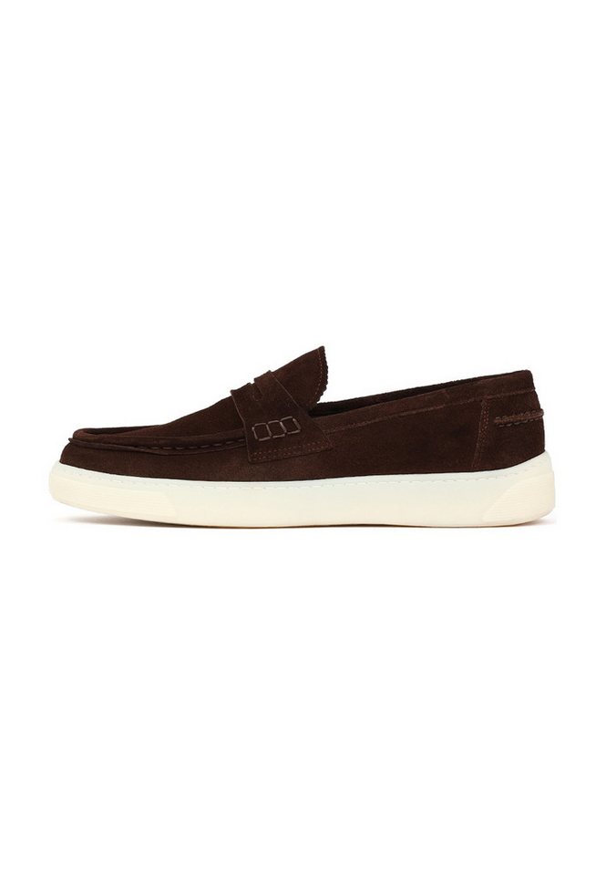 Derimod Lässige Loafer aus Veloursleder Loafer Echtes Wildleder, Lederfutter, EVA-Sohle, Slip-On