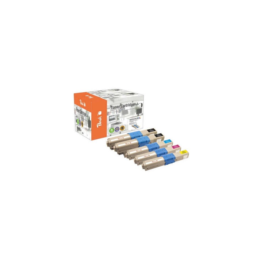 Peach Peach Toner Spar Pack Plus 111911 für OKI Drucker. Druckertrommel, (802.11ac, 802.11n, Ethernet, Wasserfest und stoßfest)