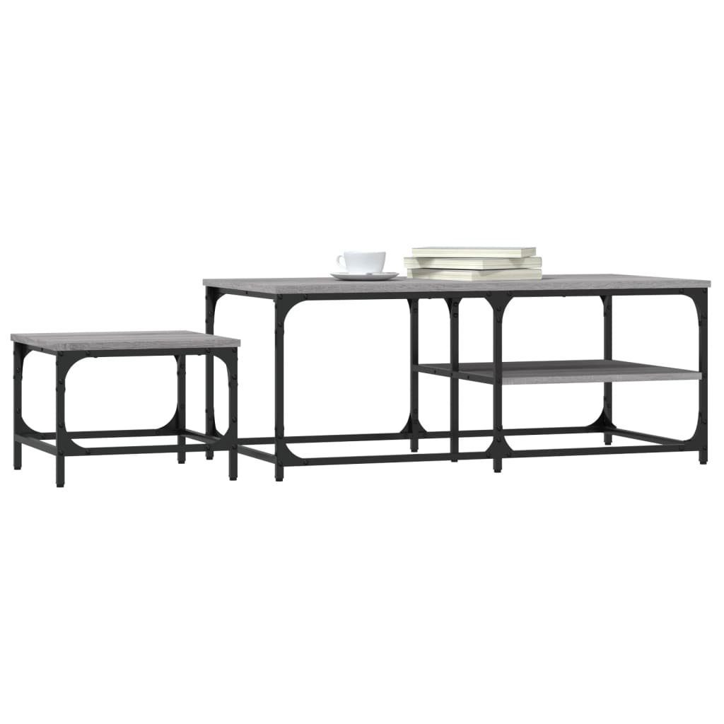 vidaXL Couchtisch Satztische 2 Stk. Grau günstig online kaufen