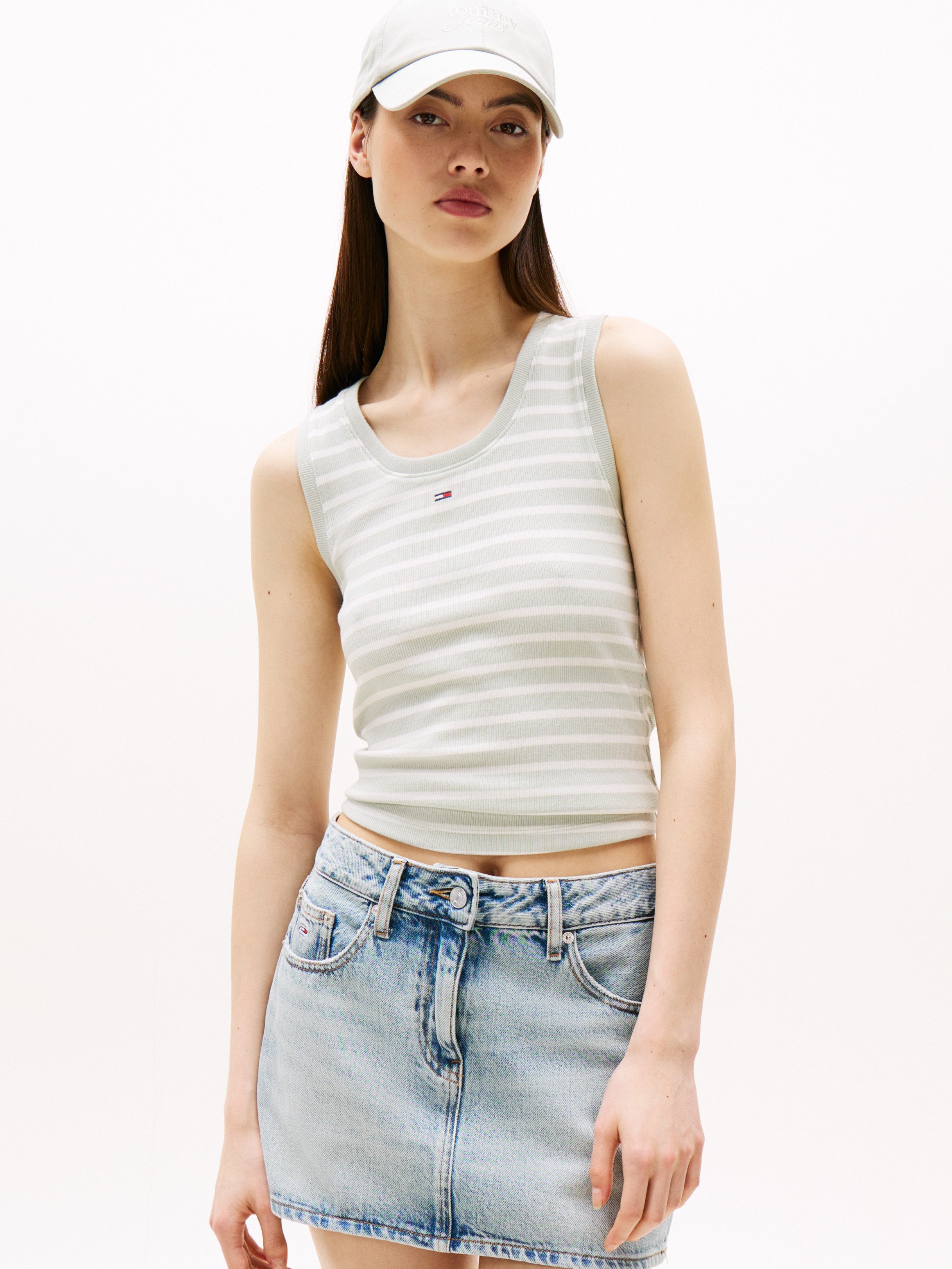 Tommy Jeans Tanktop TJW ESSENTIAL RIB TANK EXT mit gerippter Struktur günstig online kaufen