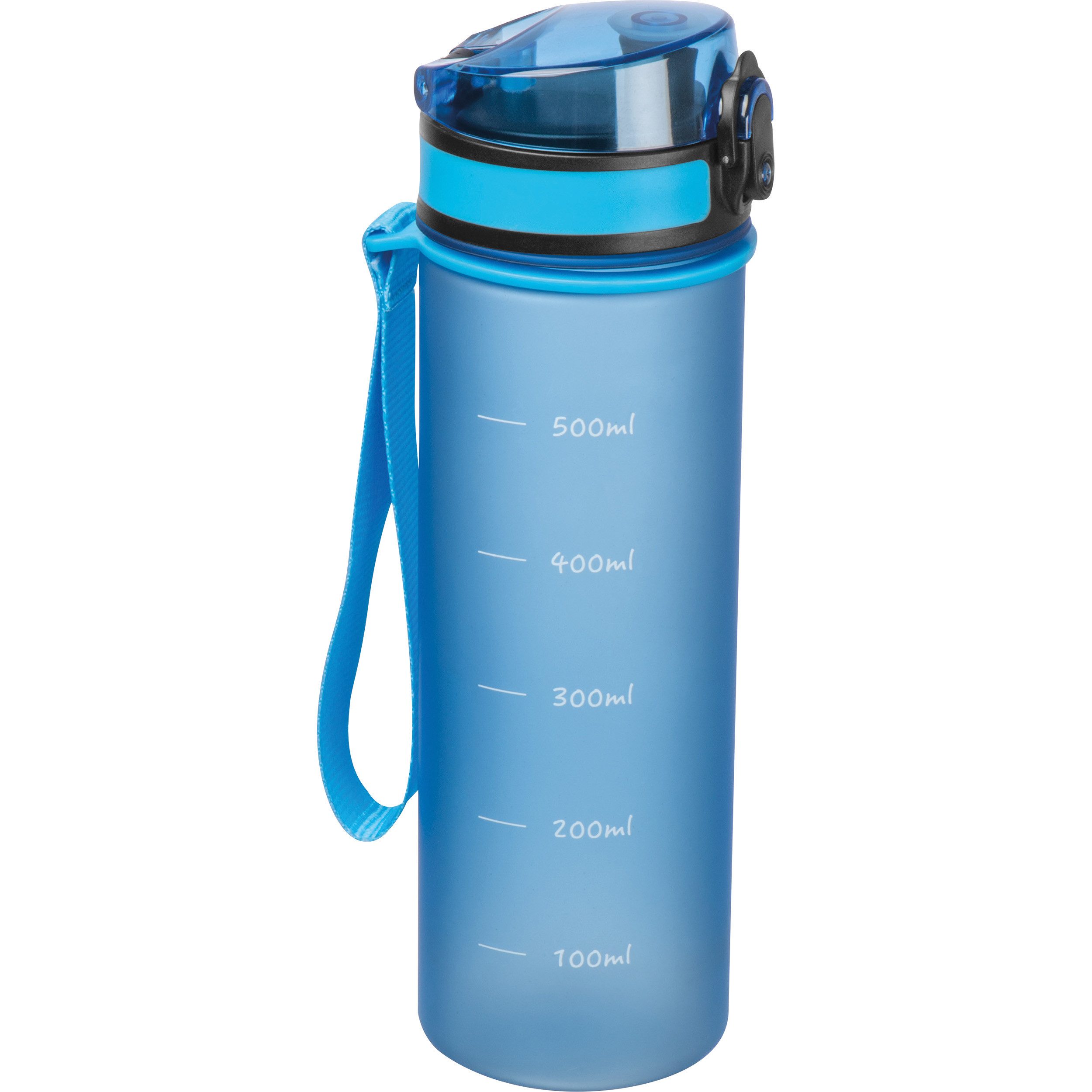 Trinkflasche Trinkflasche aus Tritan mit Messskala und Trageschlaufe /500ml / Farbe