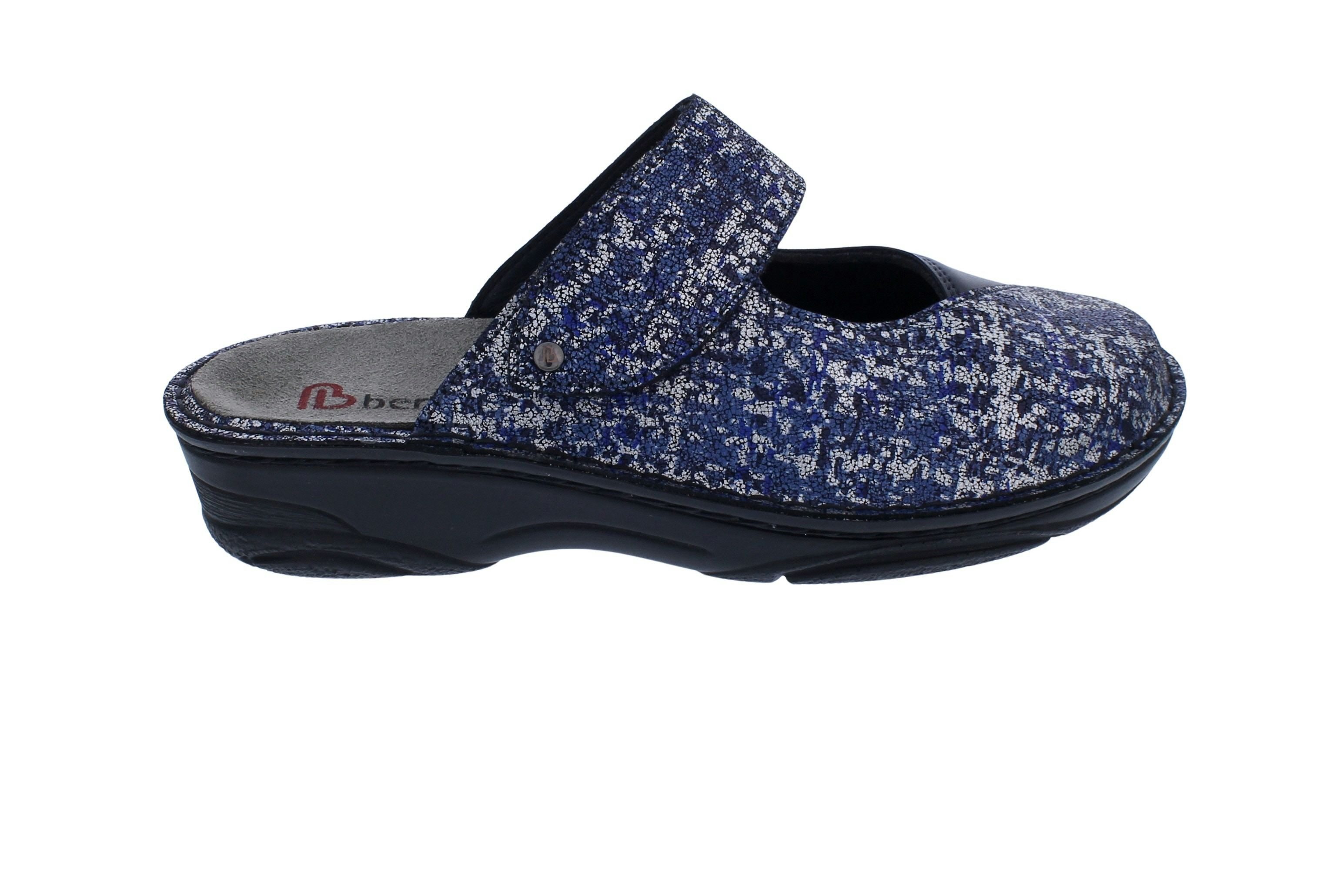 BERKEMANN Berkemann Clog Heliane 3457-378, Nubukleder mit Stretch, Jeans - Blau, Clog