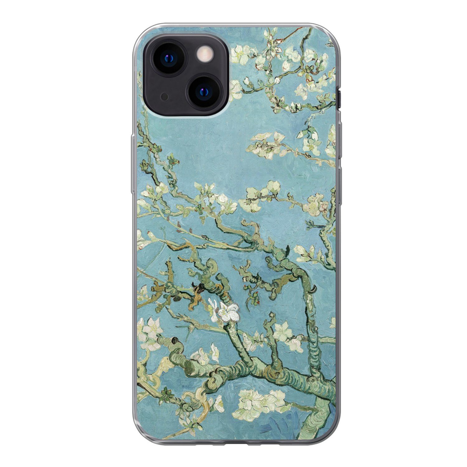 MuchoWow Handyhülle für Apple iPhone 13 Mandelblüte - Van Gogh - Kunst, Smartphone-Bumper, Print, Handy Schutzhülle Dünn