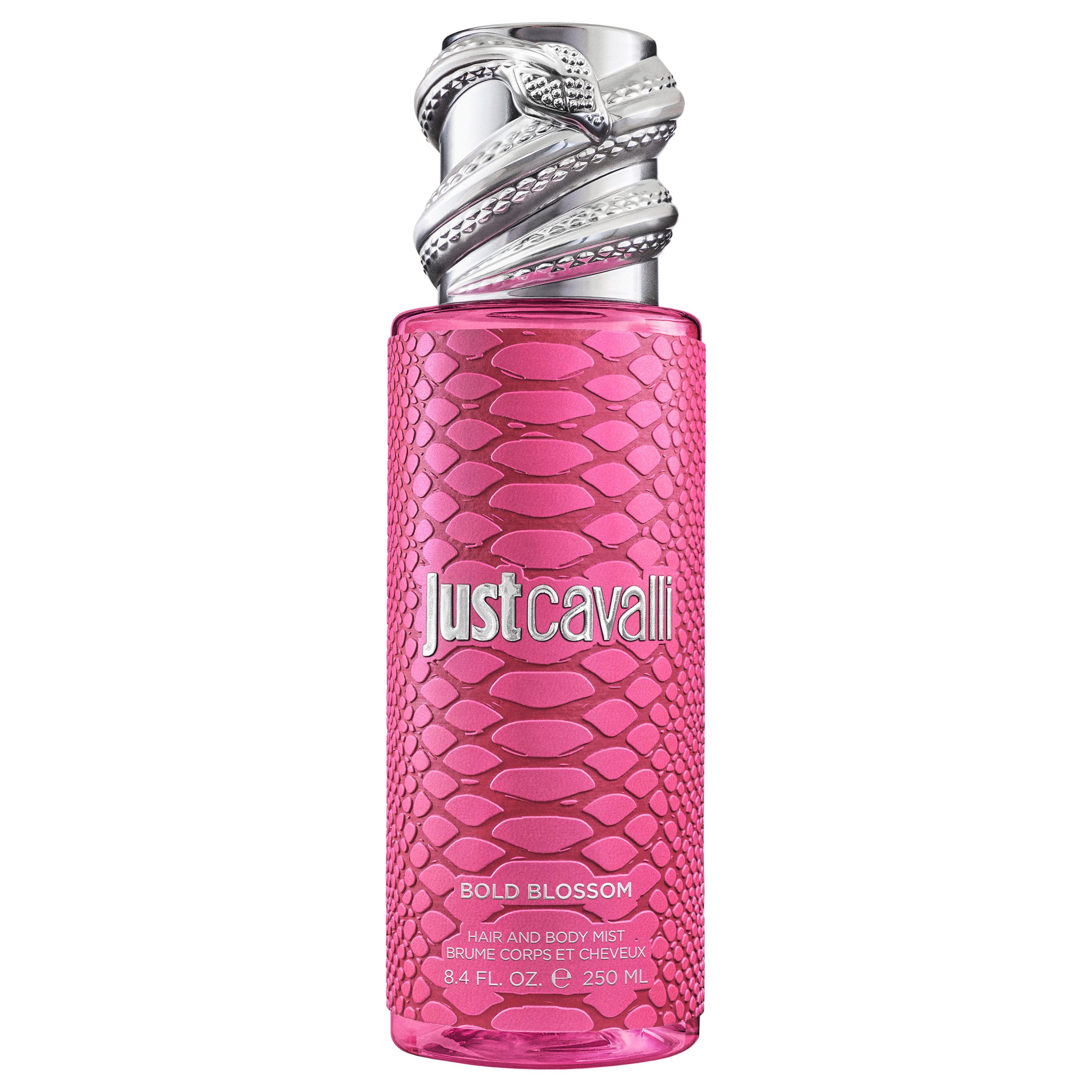 roberto cavalli Körperspray JUST CAVALLI FRAGRANCE MIST BOLD BLOSSOM VIOLET, 6-tlg., fruchtig-blumige Duftnote