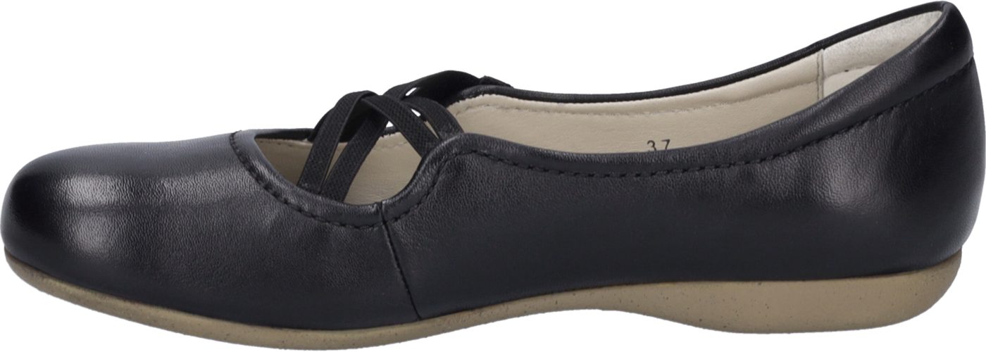 Josef Seibel Fiona 39 Riemchenballerina Festtagsschuh, Slipper, Komfortschuh mit überkreuztem Gummizug